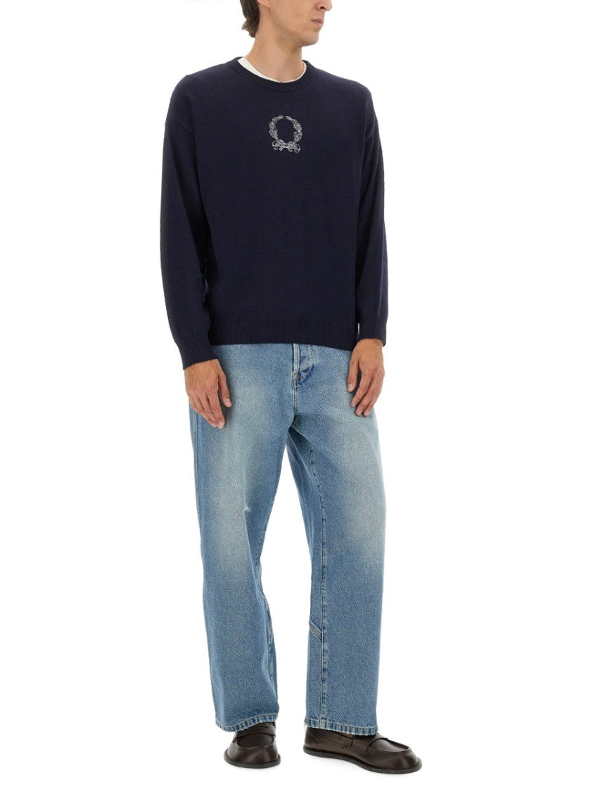 Moschino Classic Crew Neck Pullover In Wool