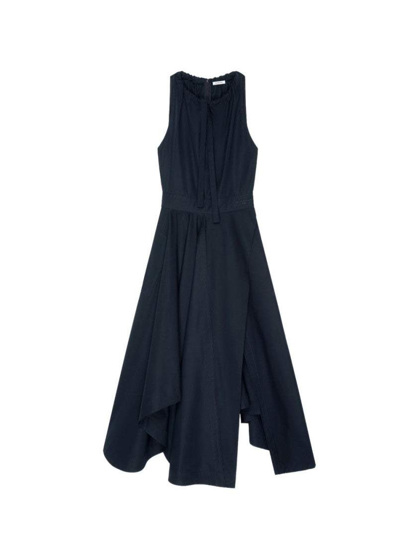 Givenchy Asymmetrical Tied High Neck Midi Dress