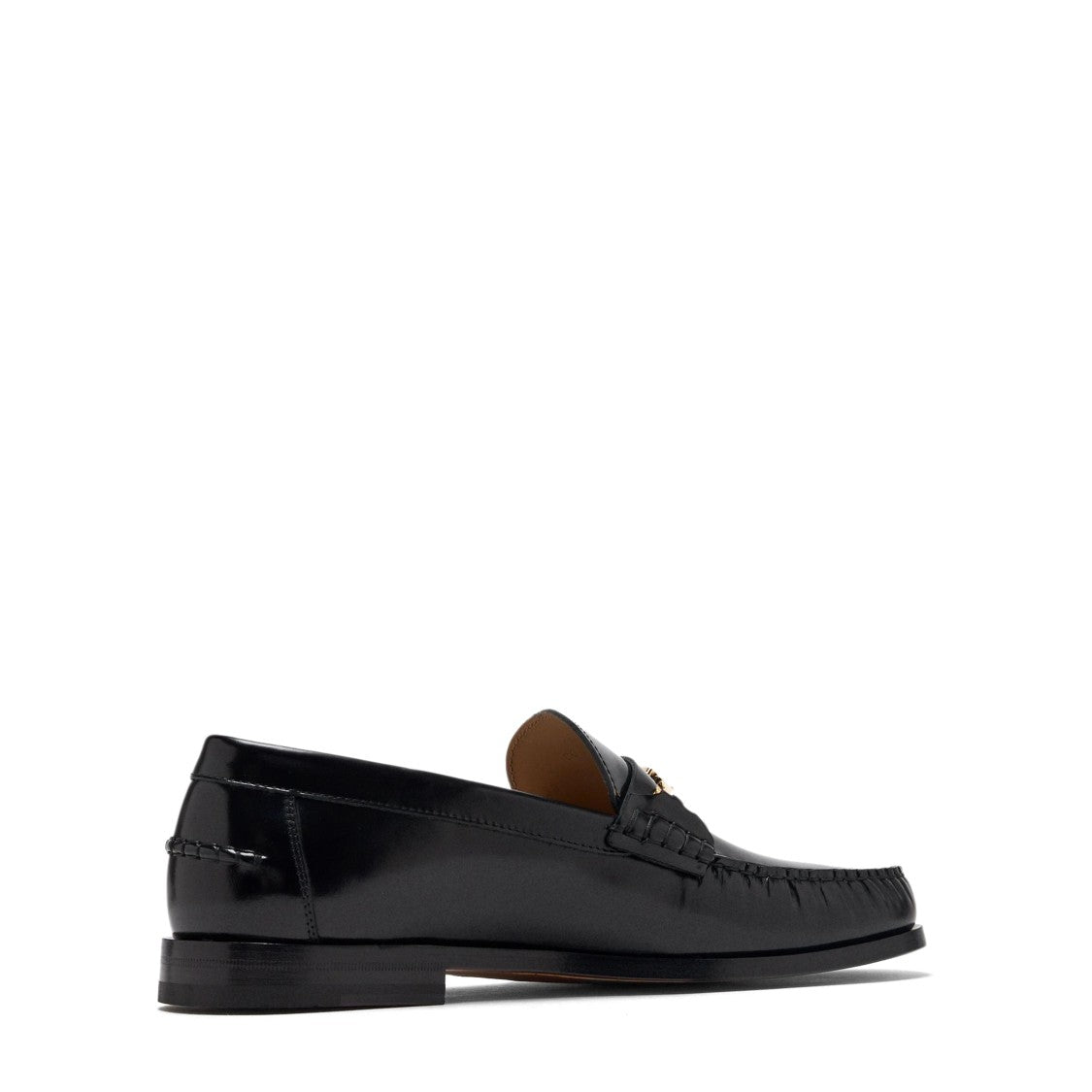 Ferragamo Polished Black Calf Leather Ferragamo Loafers