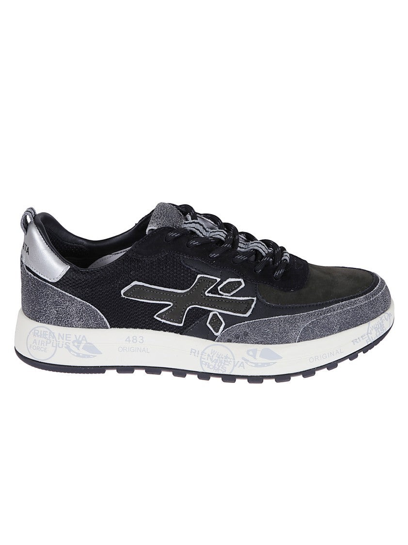Premiata Low-Top Sneakers With Technical Fabric And Suede Accents