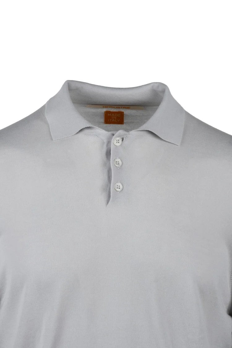 Hindustrie Knit Polo With Classic Collar And Three-Button Placket