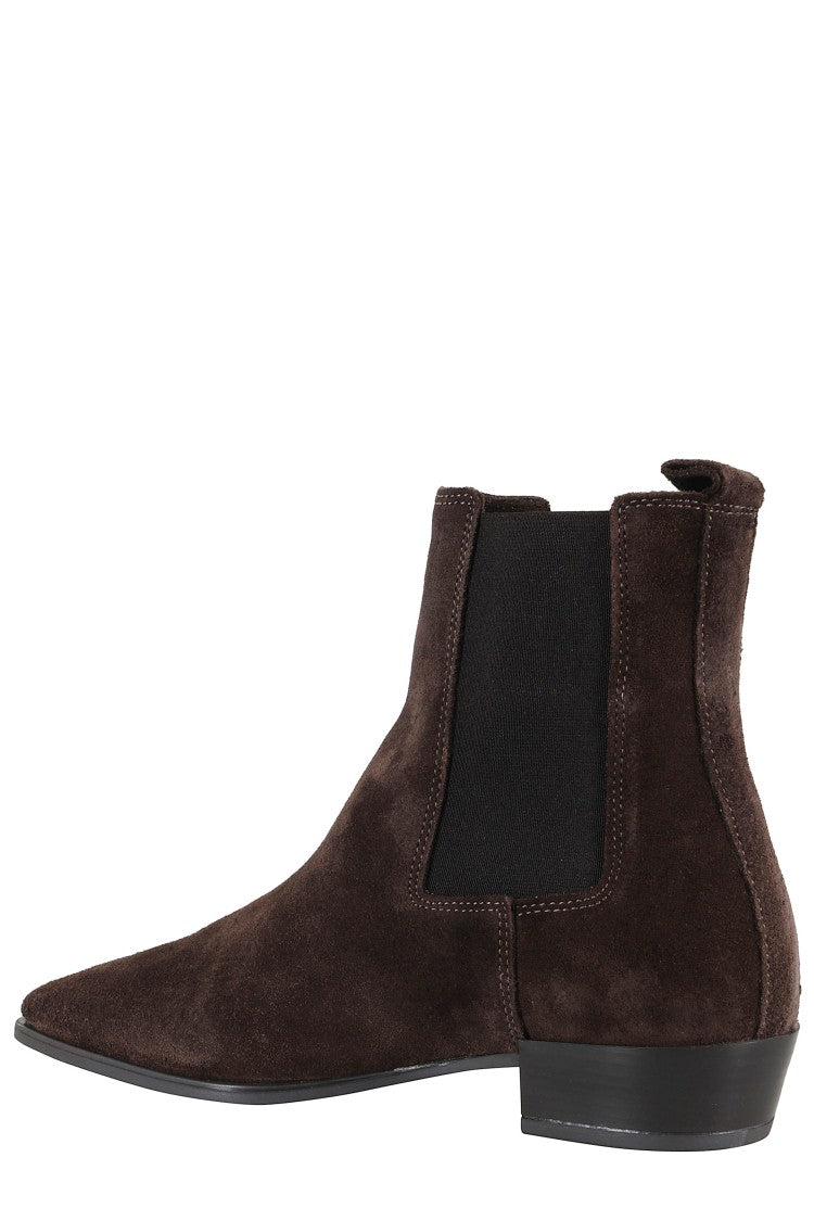 Copenhagen Studios Pointed Ankle Boot With Square Heel