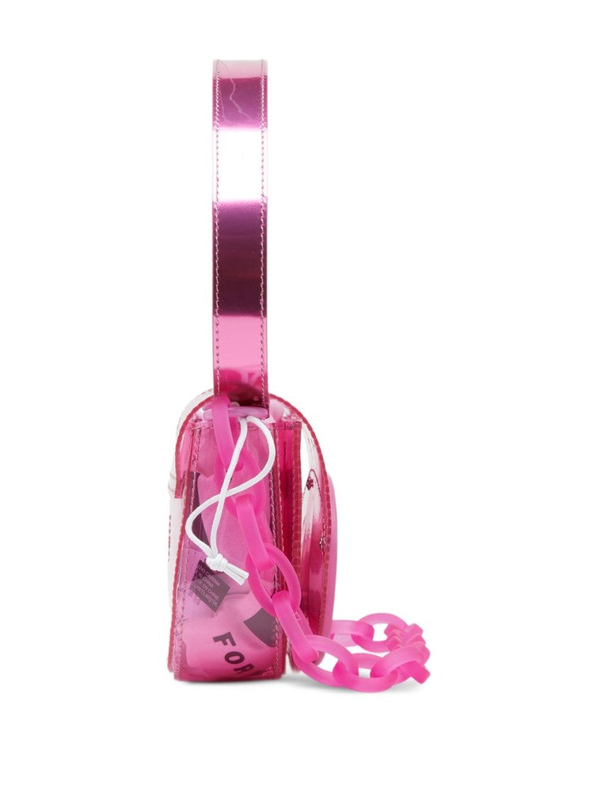 Diesel Pink Translucent Silk And Nylon Bag