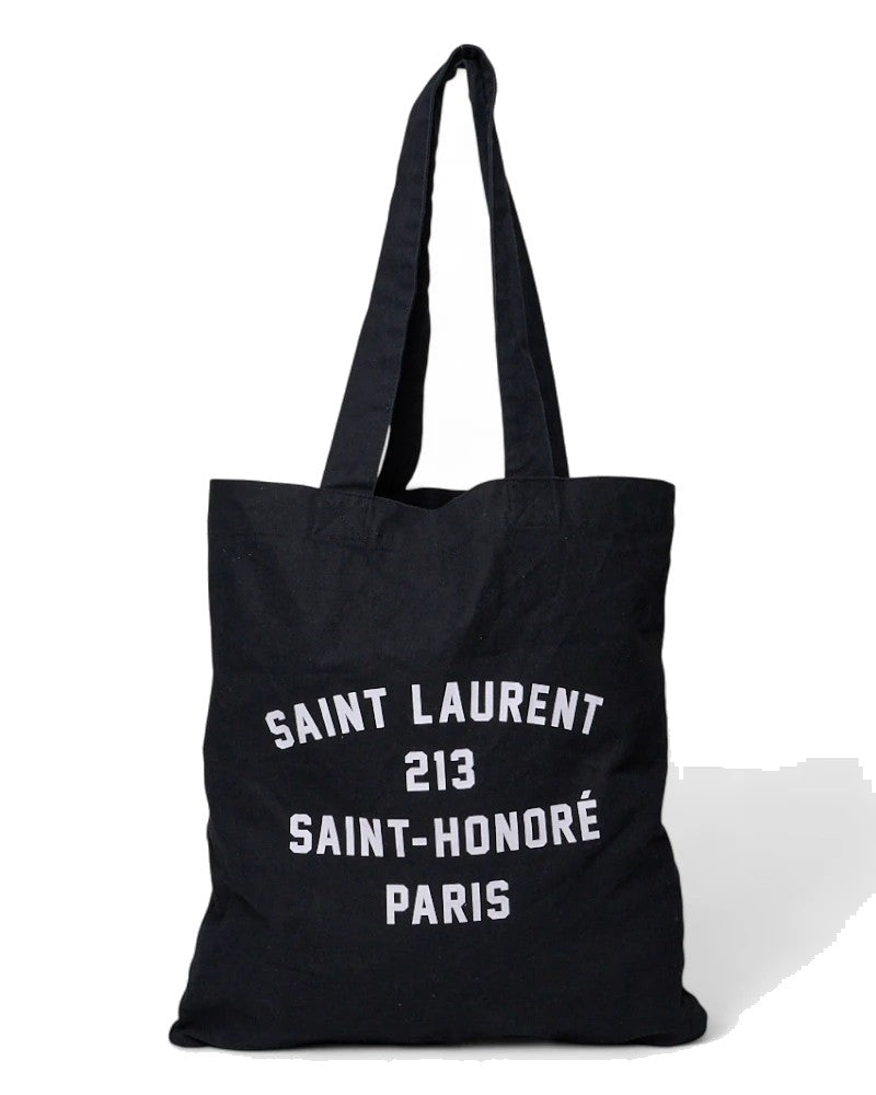 Saint Laurent Black Fabric Honorè Tote Bag
