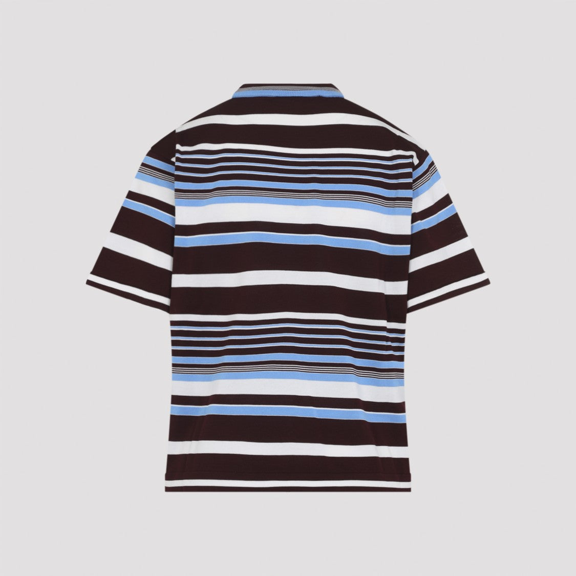 Prada Horizontal Striped Cotton T-Shirt