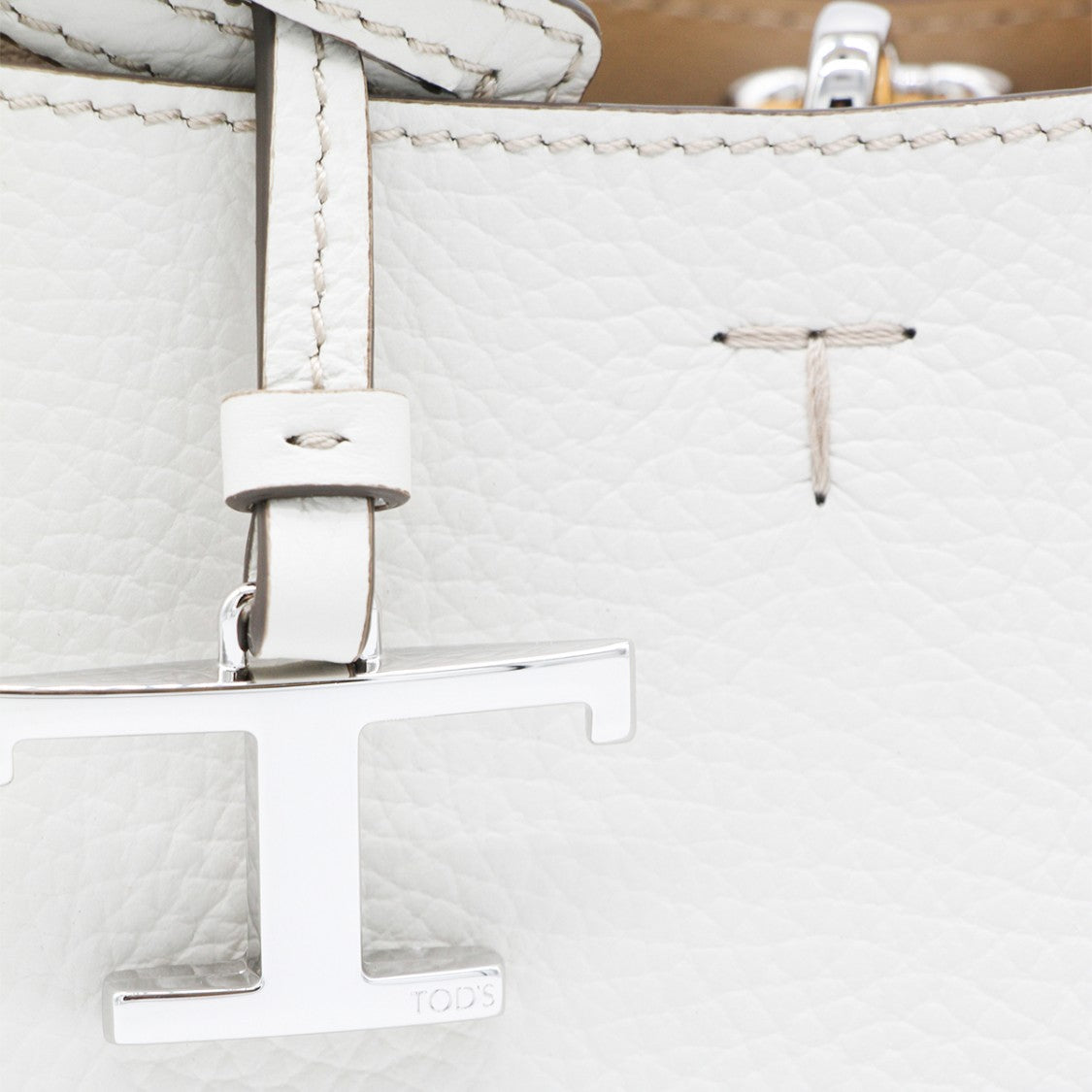 Tod's White Leather Top Handle Bag