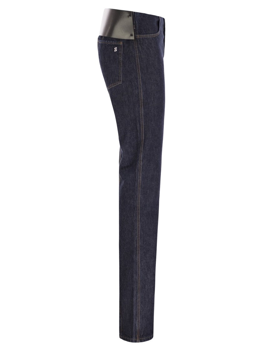 Sportmax Aligi1234 - 5-Pocket Dark Denim Pants