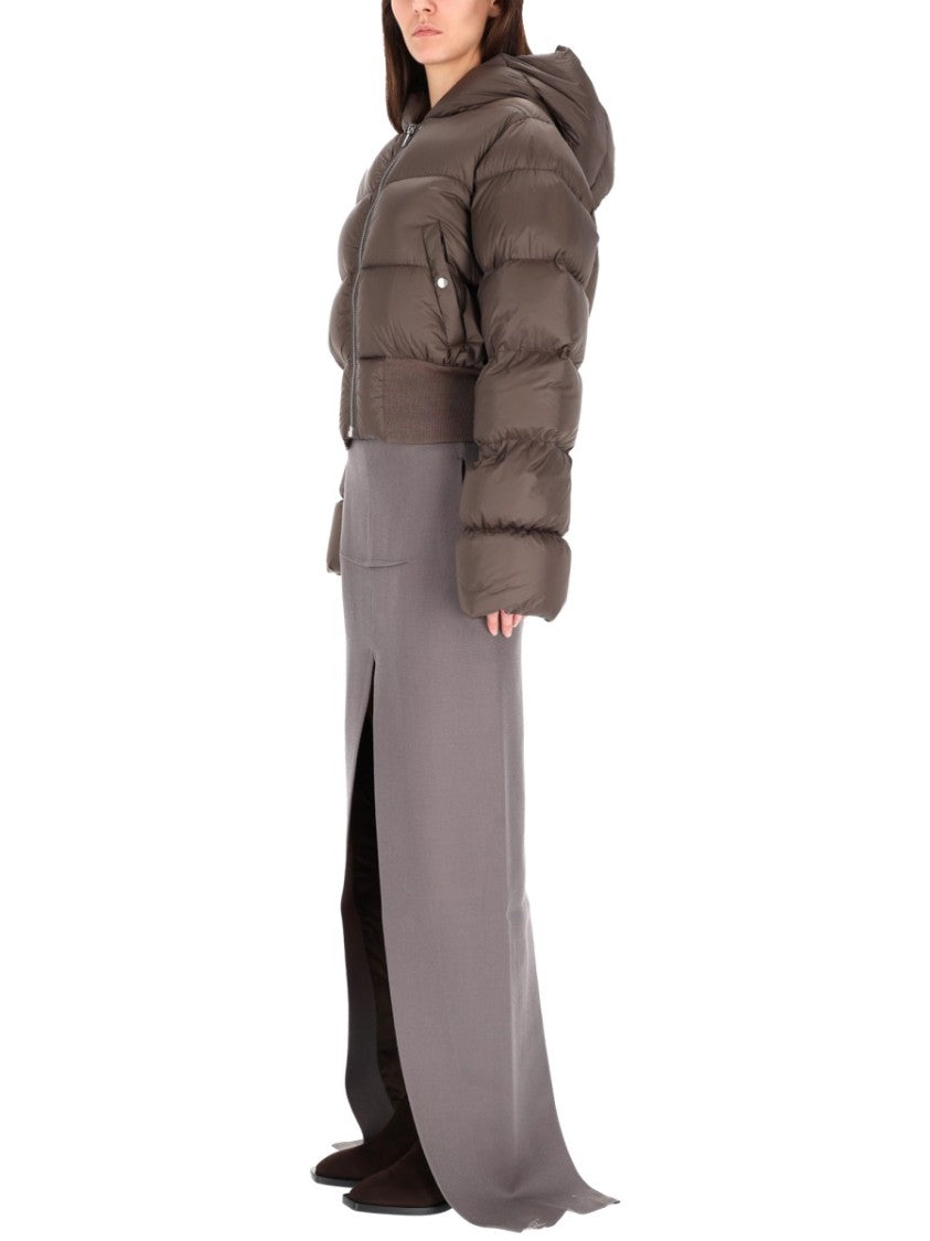 Rick Owens Long Wool Skirt With High Waist