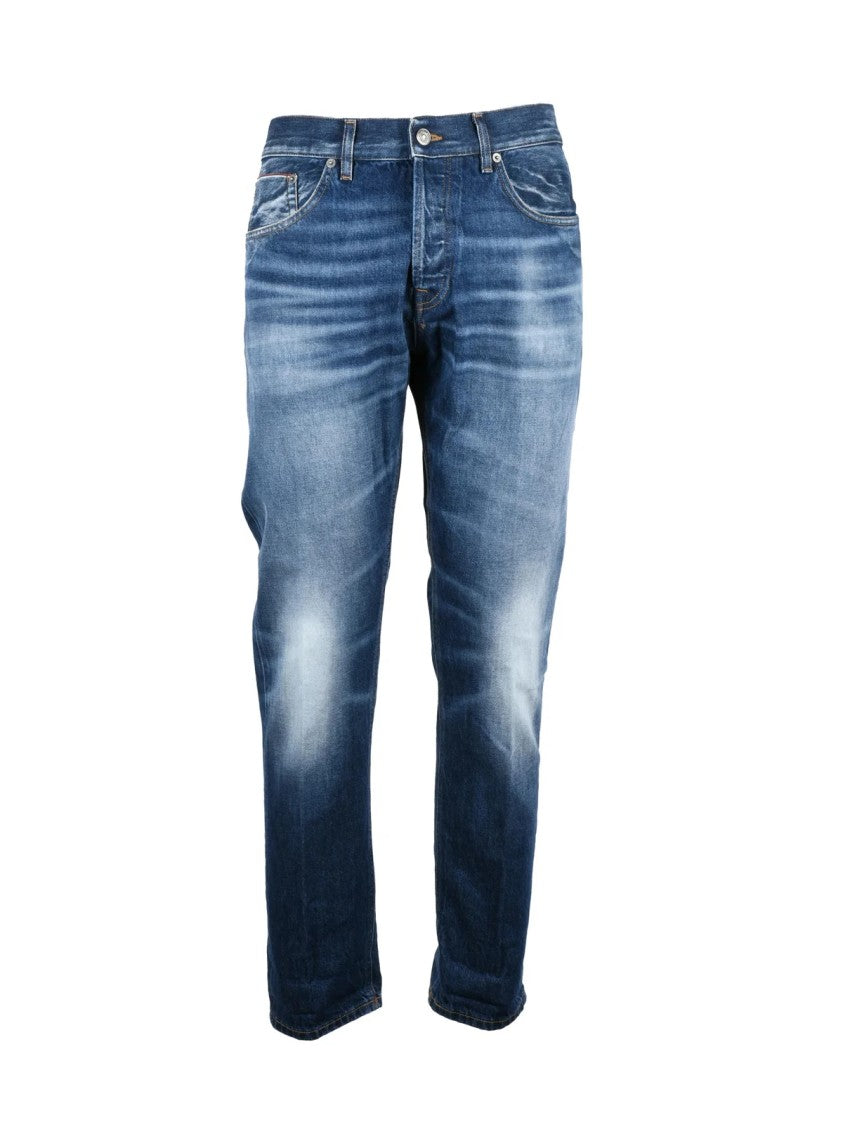 Dondup Blue Icon Regular Fit Cotton Jeans
