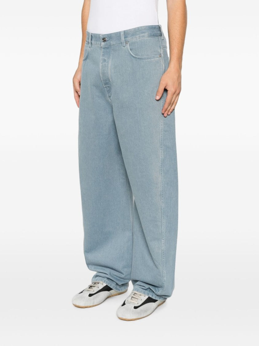 Givenchy Loose Five-Pocket Denim Wide-Leg Pants