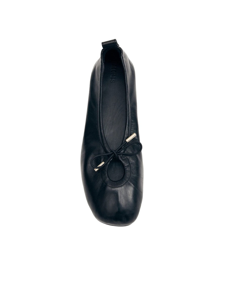 Alohas Ballerina Flat With Square Toe And Adjustable Bow
