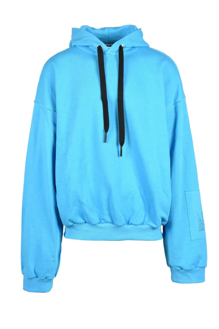 Takeshy Kurosawa Turquoise Cropped Cotton Sweatshirt