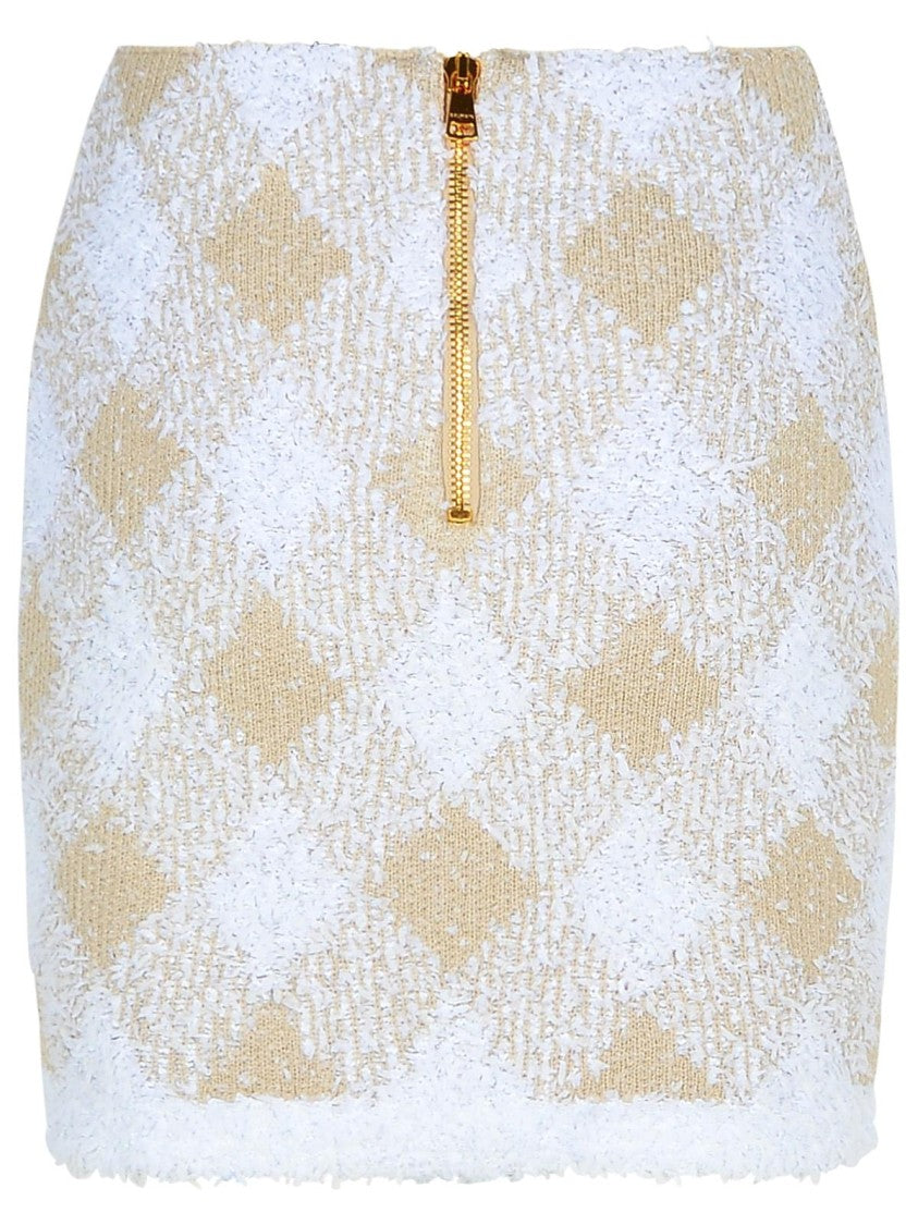 Balmain Beige Polyamide Blend Skirt