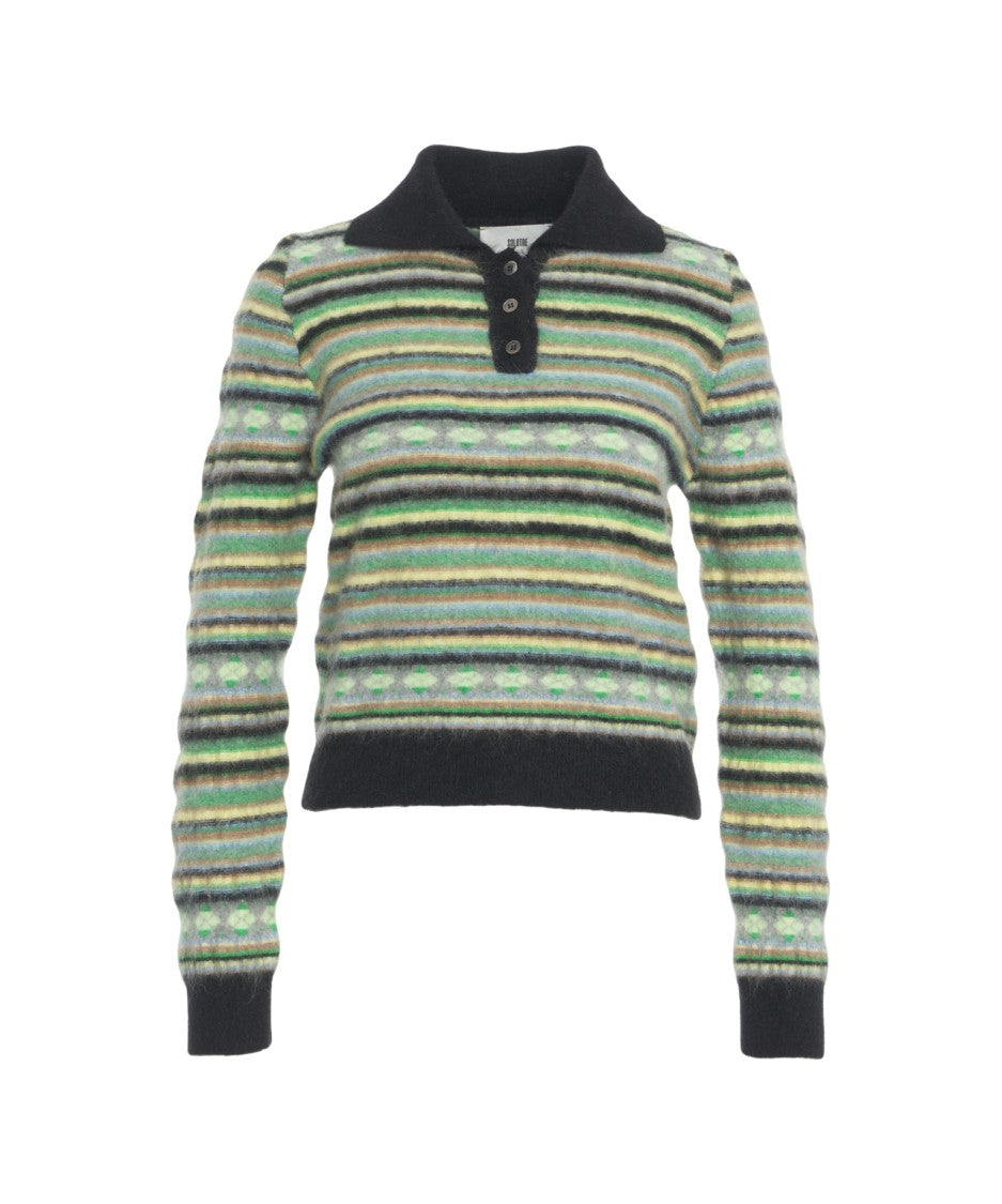Solotre Polo Collar Knit Sweater