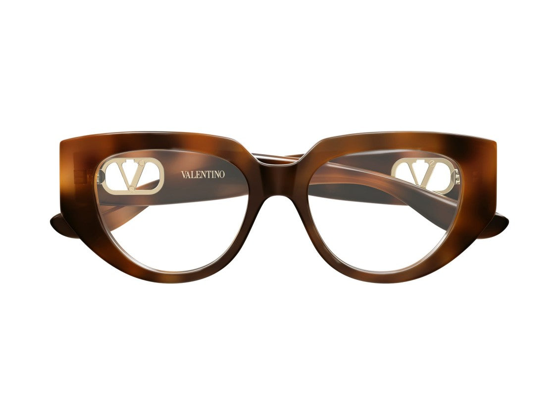 Valentino Gold Vg0004o Acetate Oversized Cat-Eye Eyeglasses