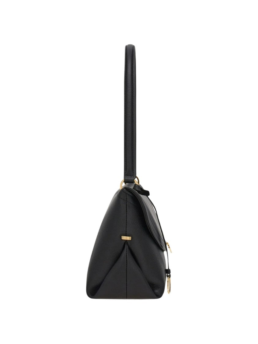 Salvatore Ferragamo Sh M Sleek Structured Calf Leather Shoulder Bag