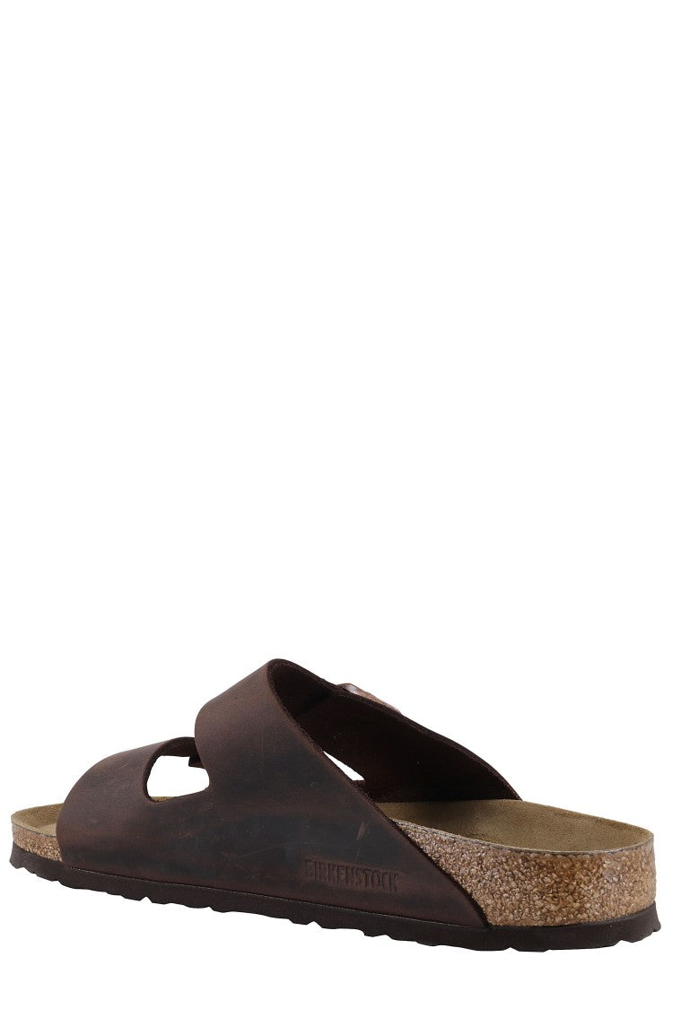 Birkenstock Dark Brown Arizona Sfb Oiled Nubuck Leather Sandals