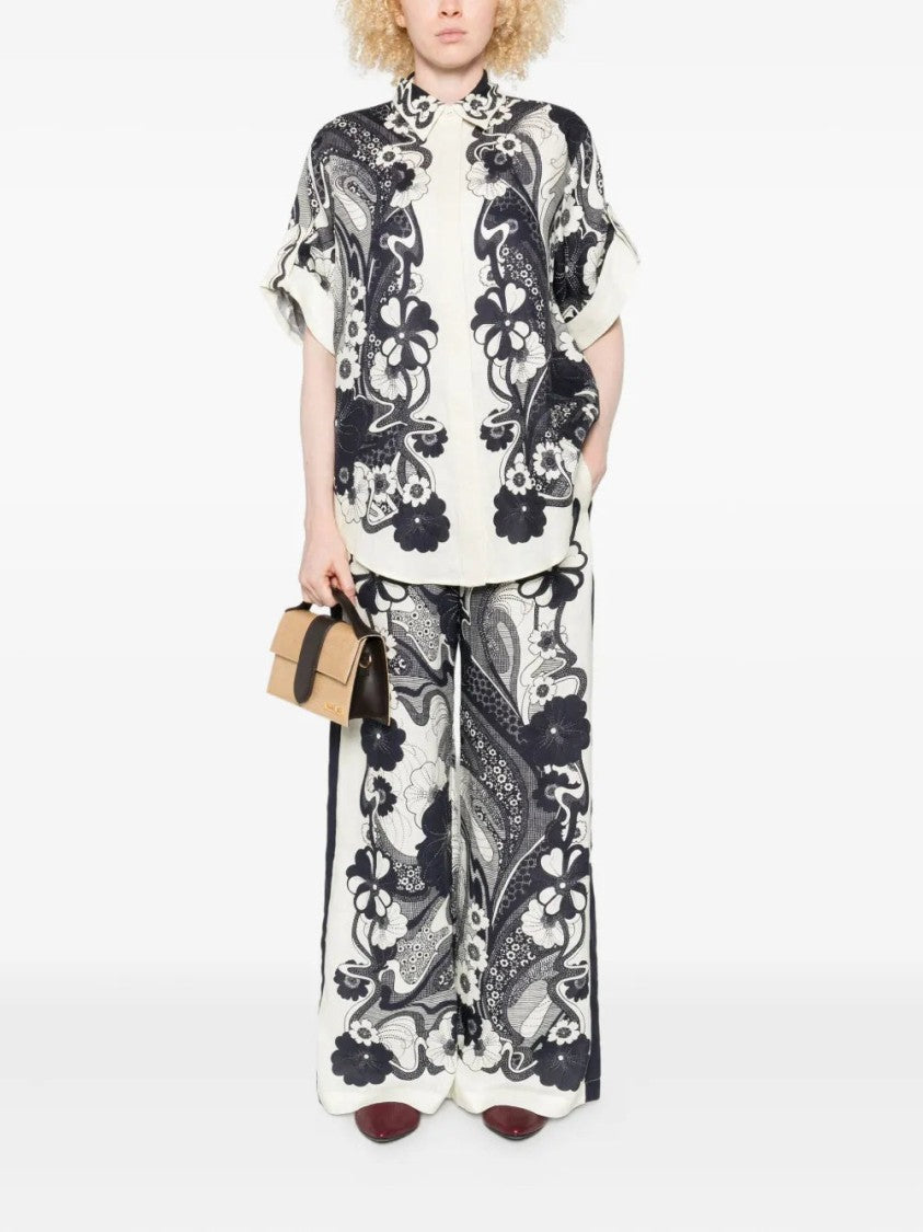 Alemais Floral-Print Short-Sleeve Shirt