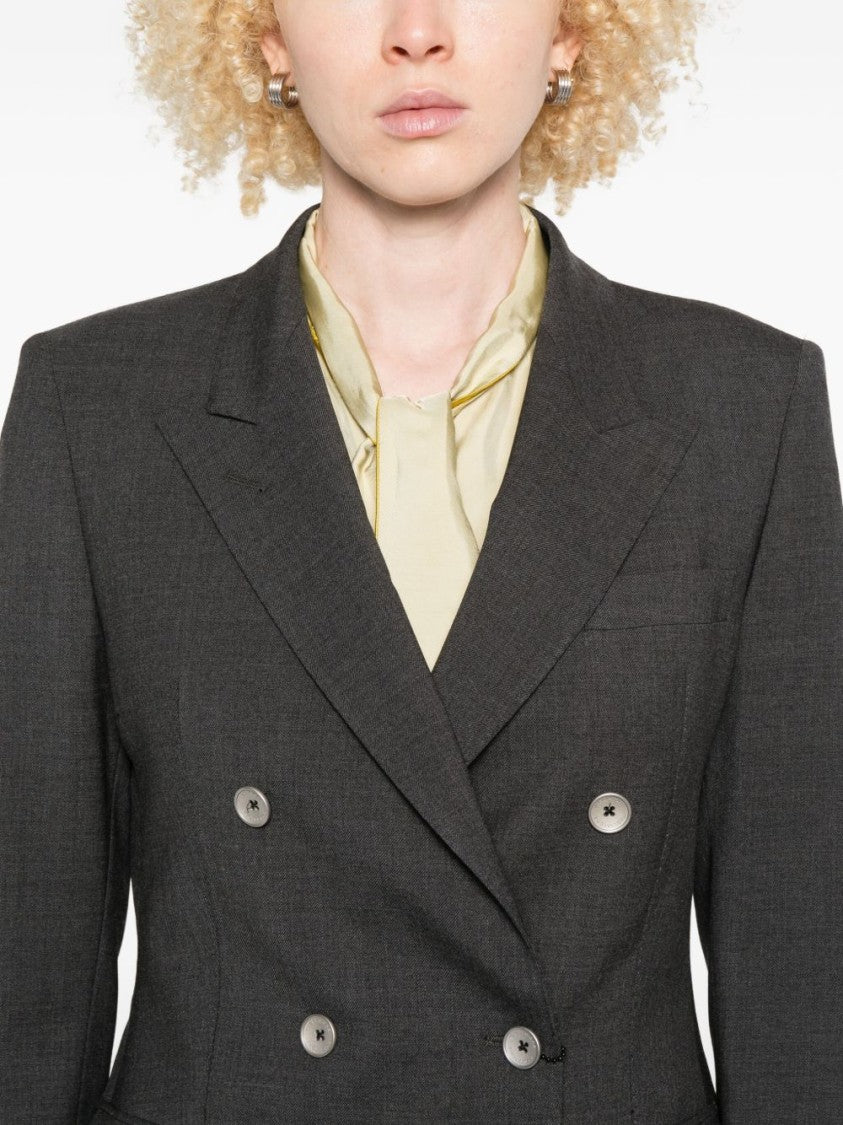 Tagliatore Double-Breasted Tailored Jacket In Dark Anthracite