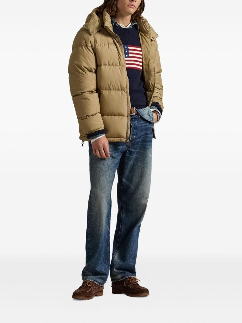 Polo Ralph Lauren Hooded Down Jacket With Quilted Design