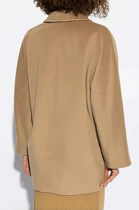 Max Mara Boxy Double-Breasted Coat With Wide Lapels