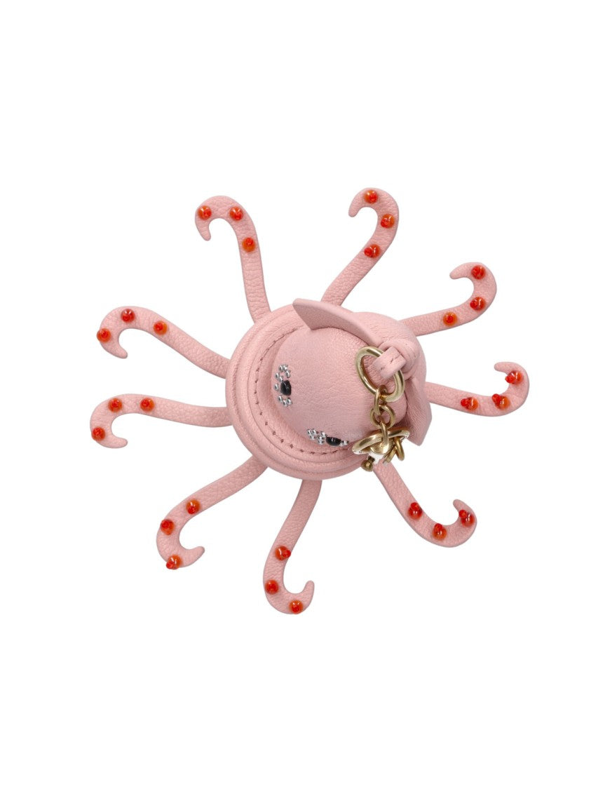 Anya Hindmarch Pink Squid Goat Leather Key Charm