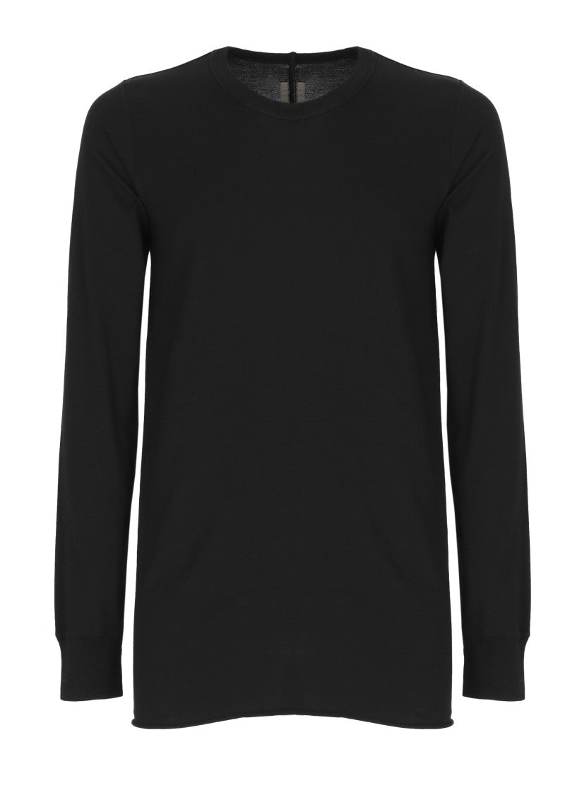 Rick Owens Black Raw Edge Cotton Jersey