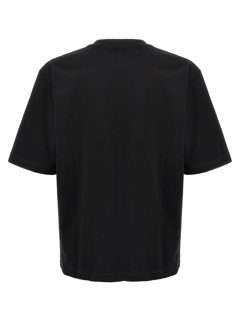 Dsquared2 Black Cotton Jersey T-Shirt With Faded Print