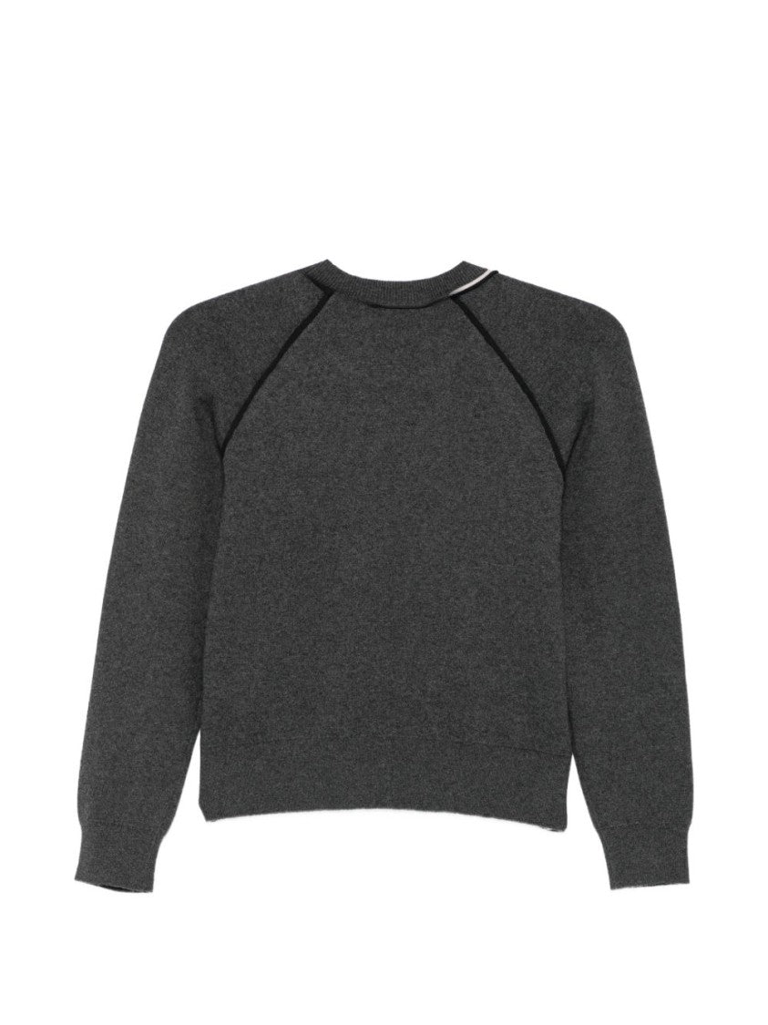 Isabel Marant Étoile Cropped Knit Sweater With Abstract Applique Detail
