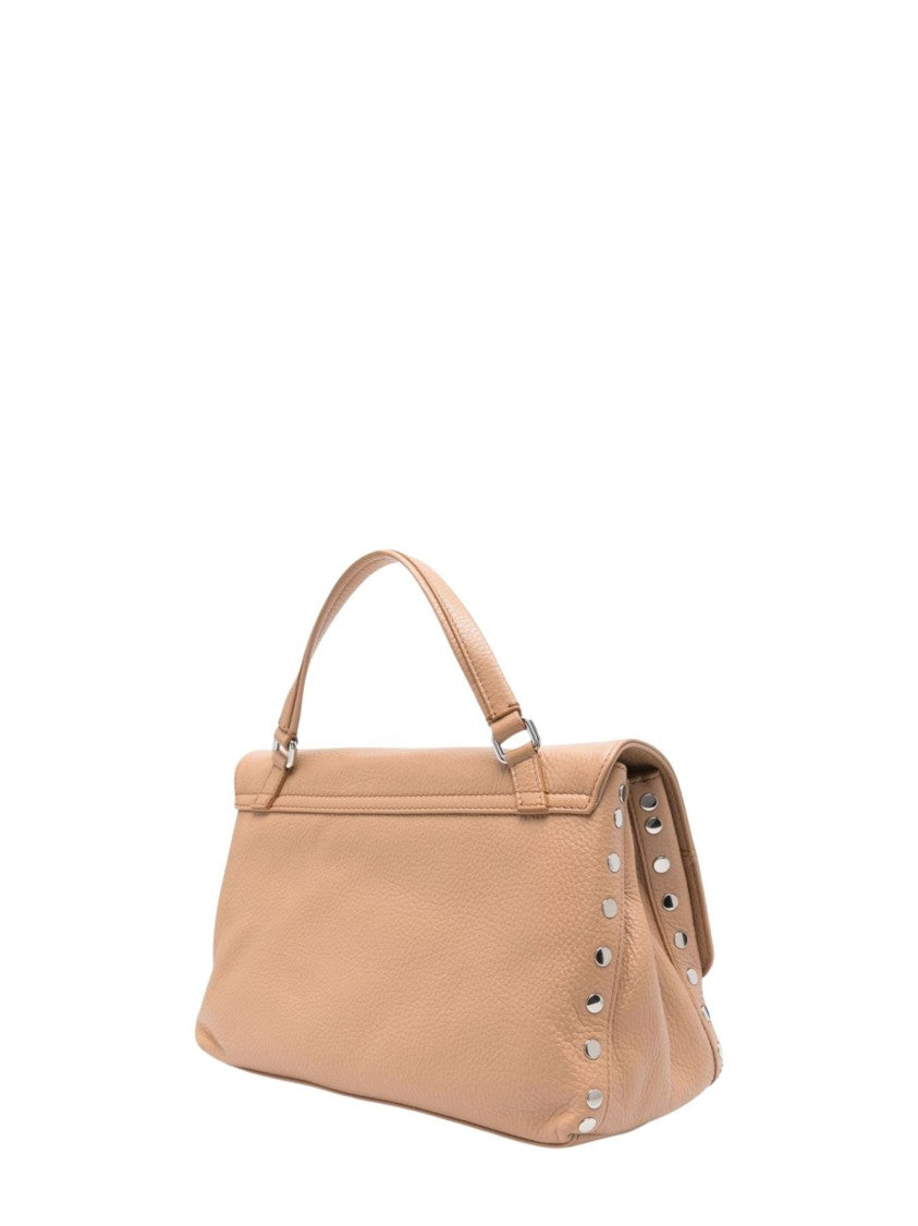 Zanellato Brown Structured Textured Leather Handbag