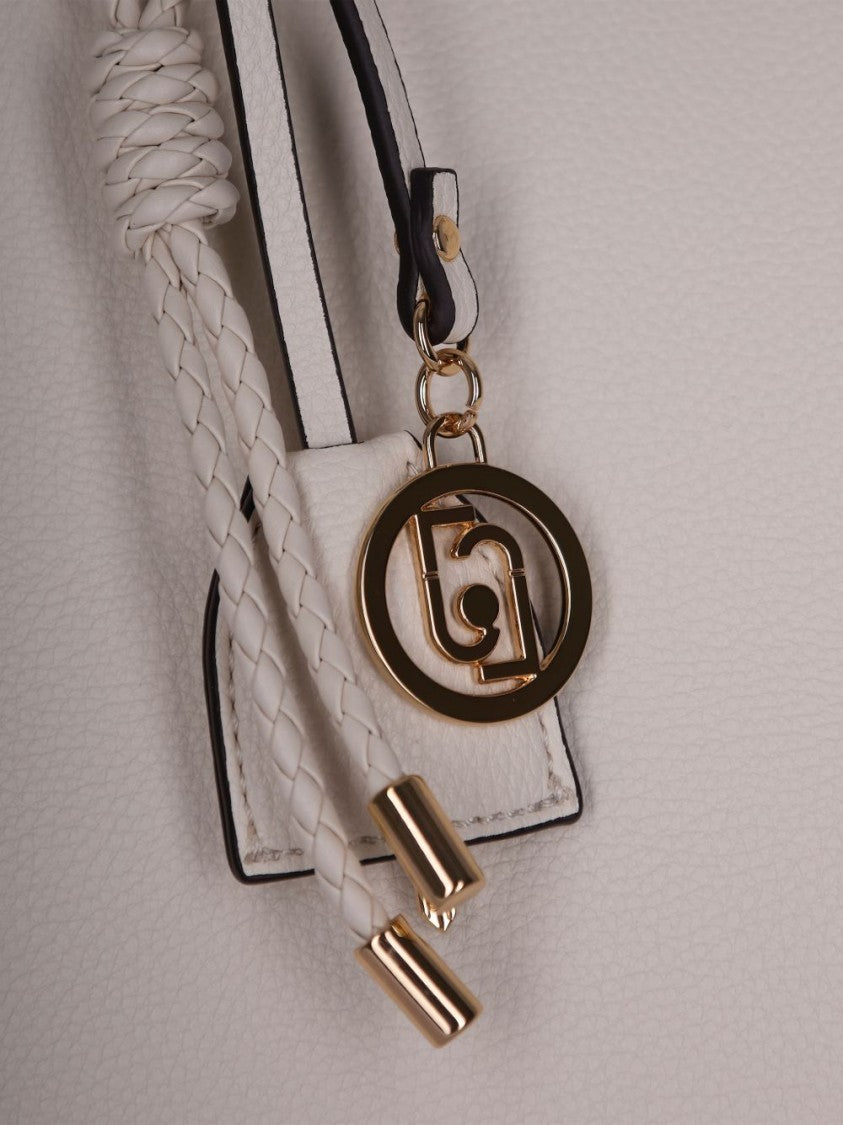 Liu Jo Structured Beige Handbag With Braided Handles
