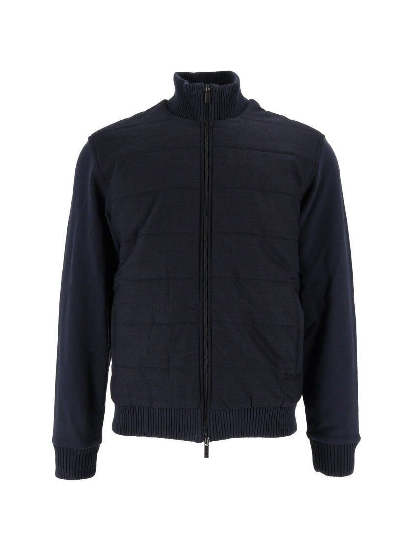Fay Zip-Up Ribbed Quilted Jacket