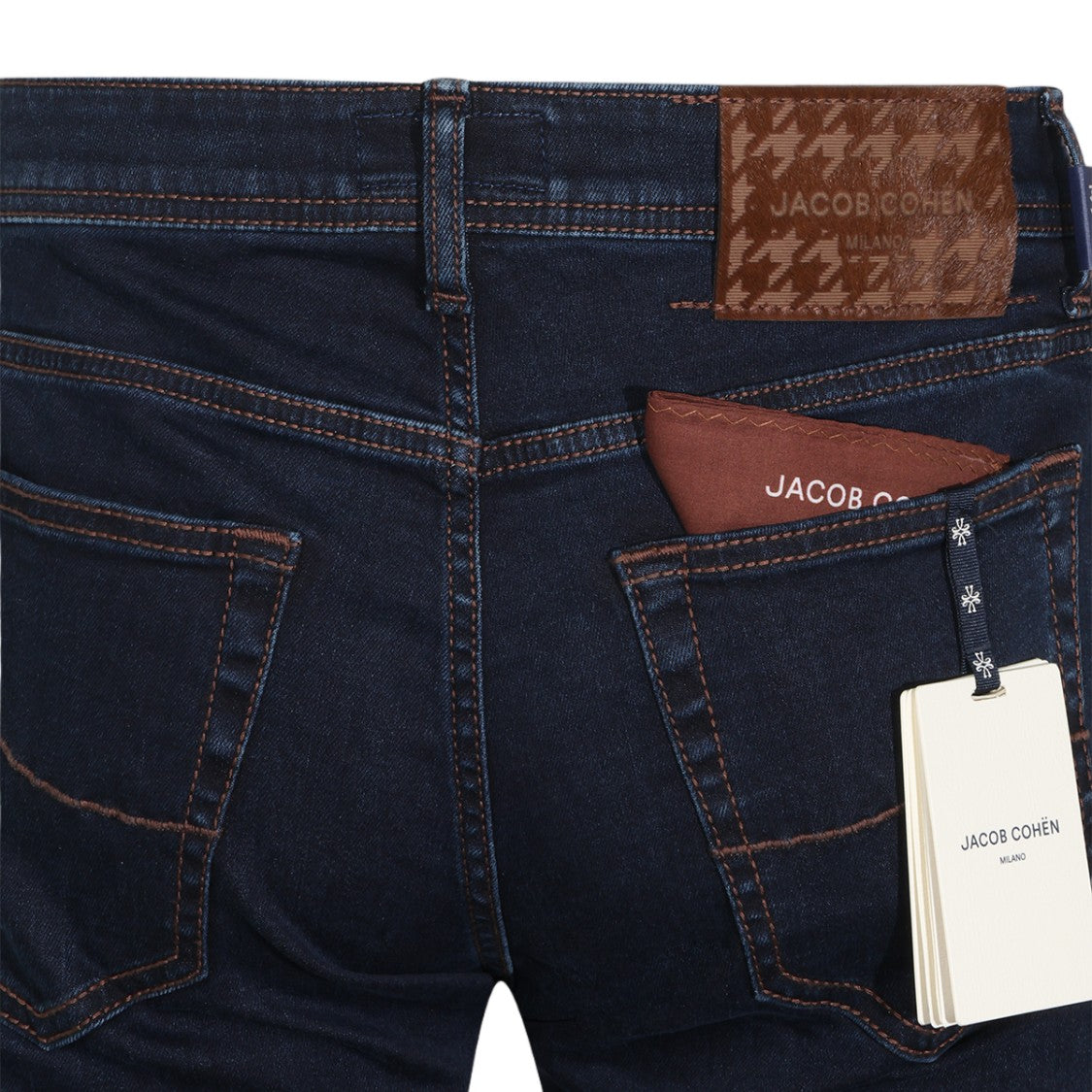 Jacob Cohen Classic Slim Fit Jeans With Dark Indigo Wash And Subtle Accents