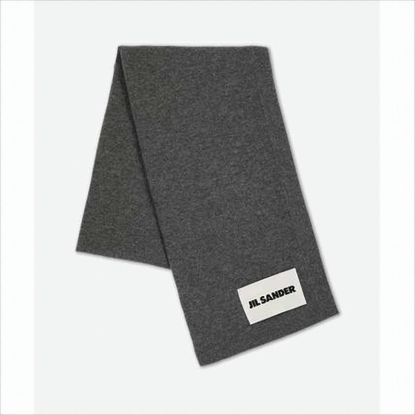 Jil Sander Long Rectangular Cashmere Scarf With Subtle Branding