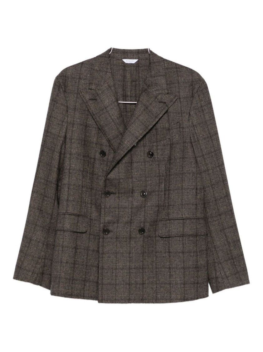 Boglioli Double-Breasted Check Pattern Jacket