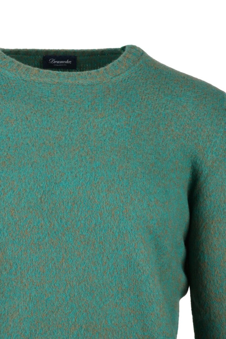 Drumohr Crew Neck Wool Sweater - Green