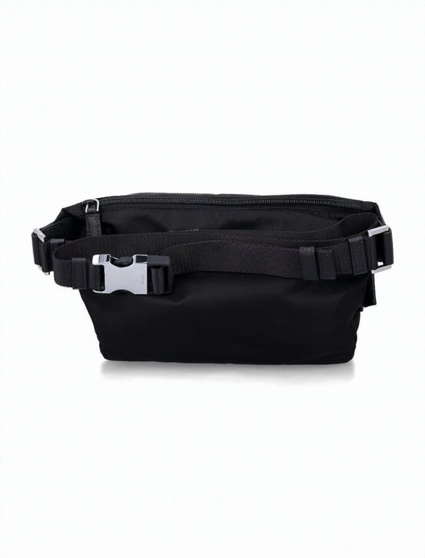 Prada Recycled Nylon Belt Bag With Leather Accents