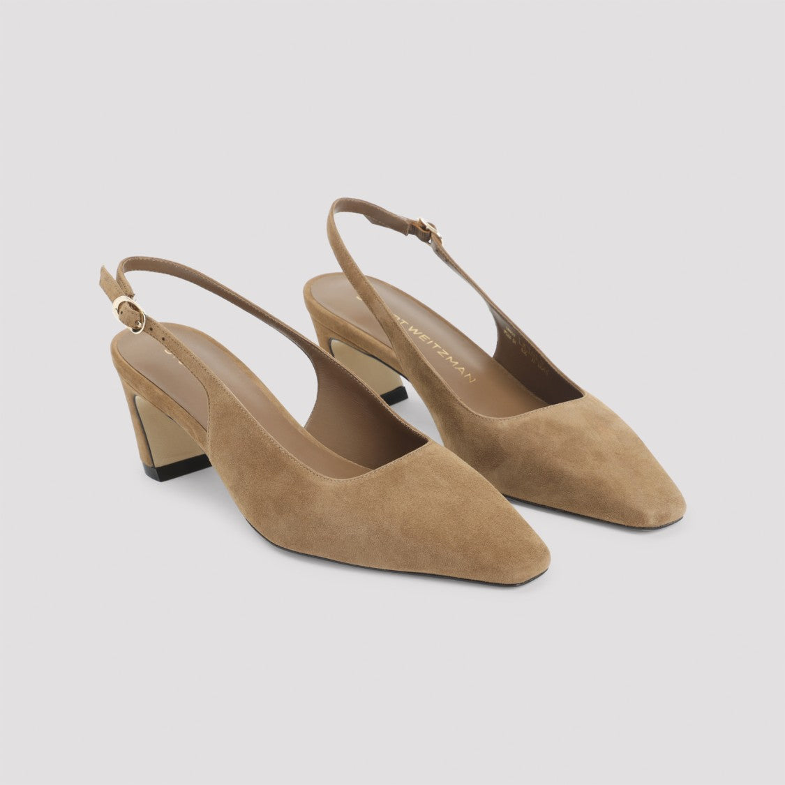 Stuart Weitzman Pointed Toe Suede Slippers