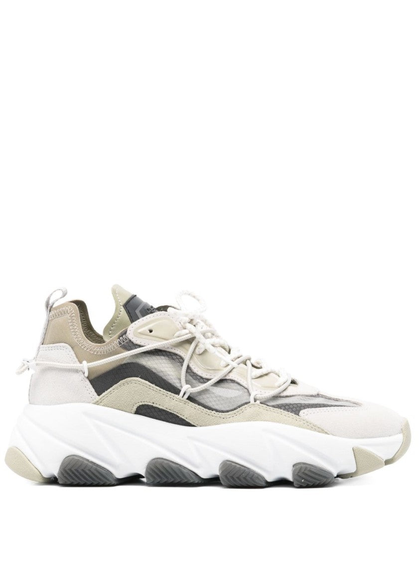 Ash Pristine White Sneakers With Textured Upper