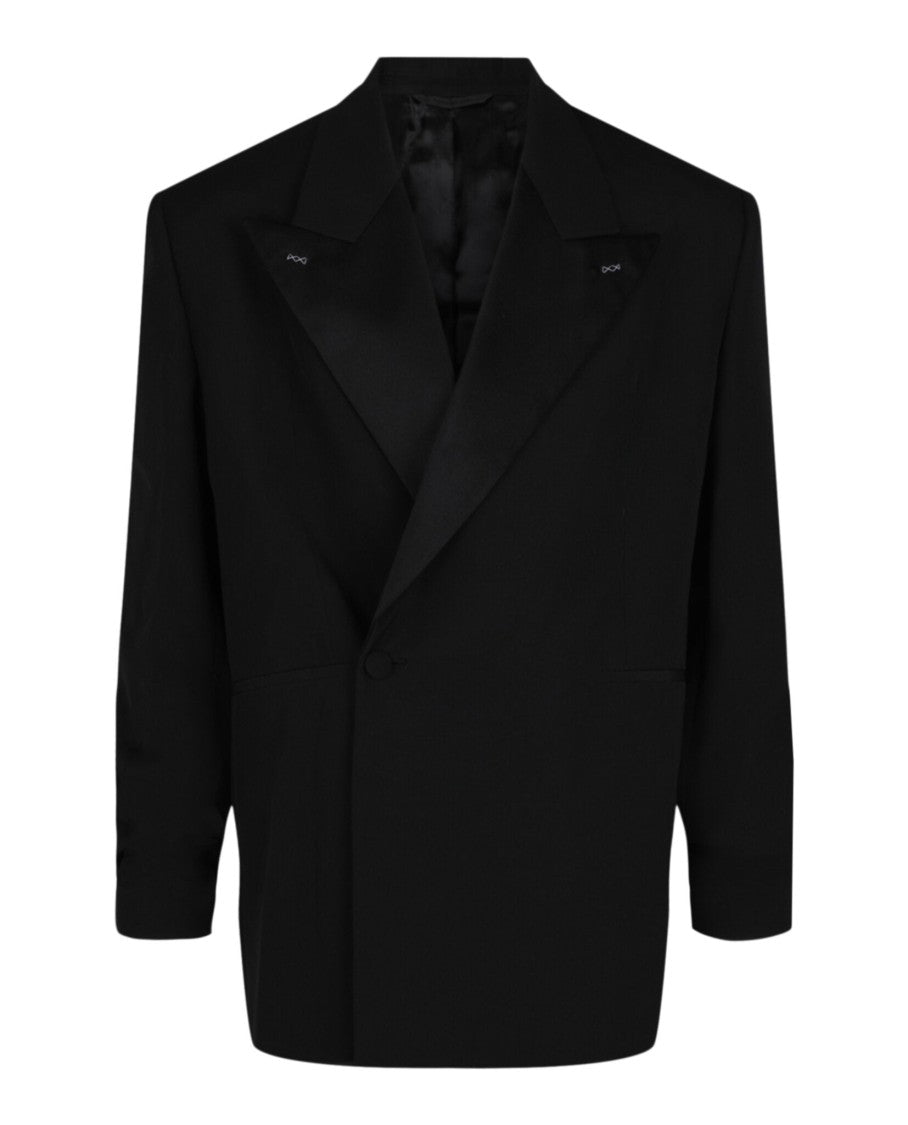 Givenchy Oversized Wool Blazer With Satin Lapels