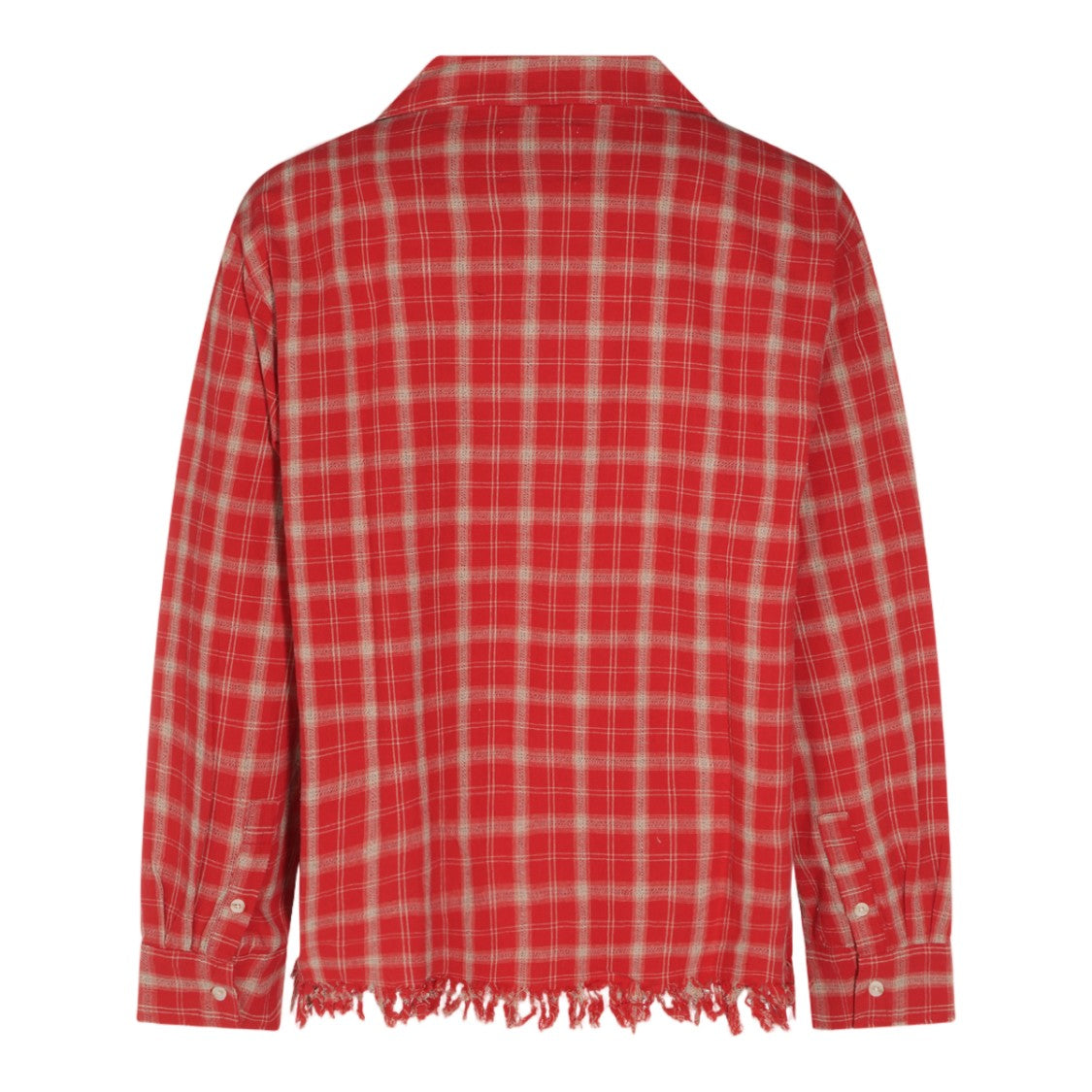 Found Red And Beige Plaid Casual Shirt With Classic Collar