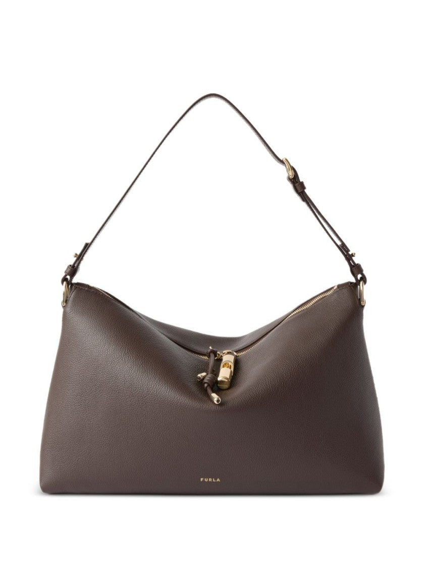 Furla Textured Leather Gold Hardware Bag