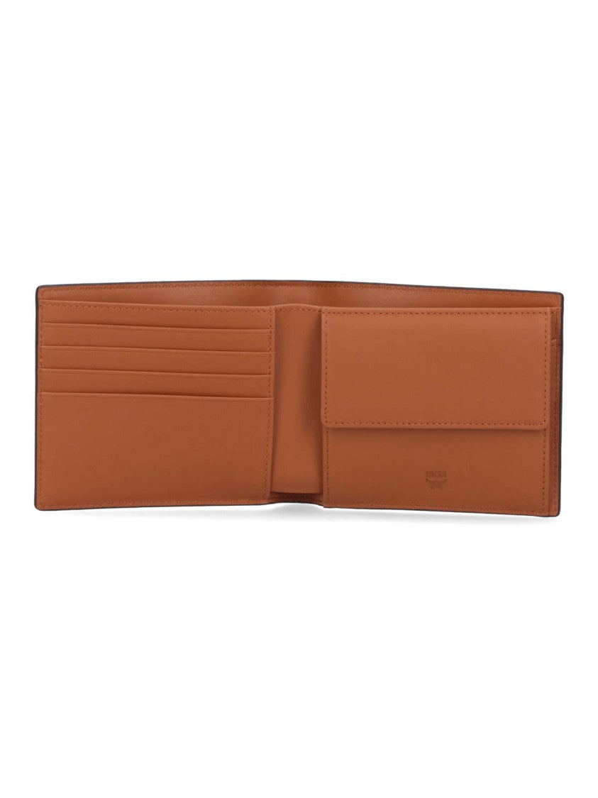 Mcm Bi-Fold Wallet, In Brown Visetos Canvas