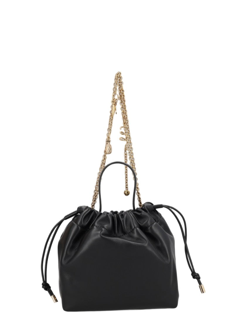 Chloé Small Gathered Leather Shoulder Bag With Gold-Tone Chain