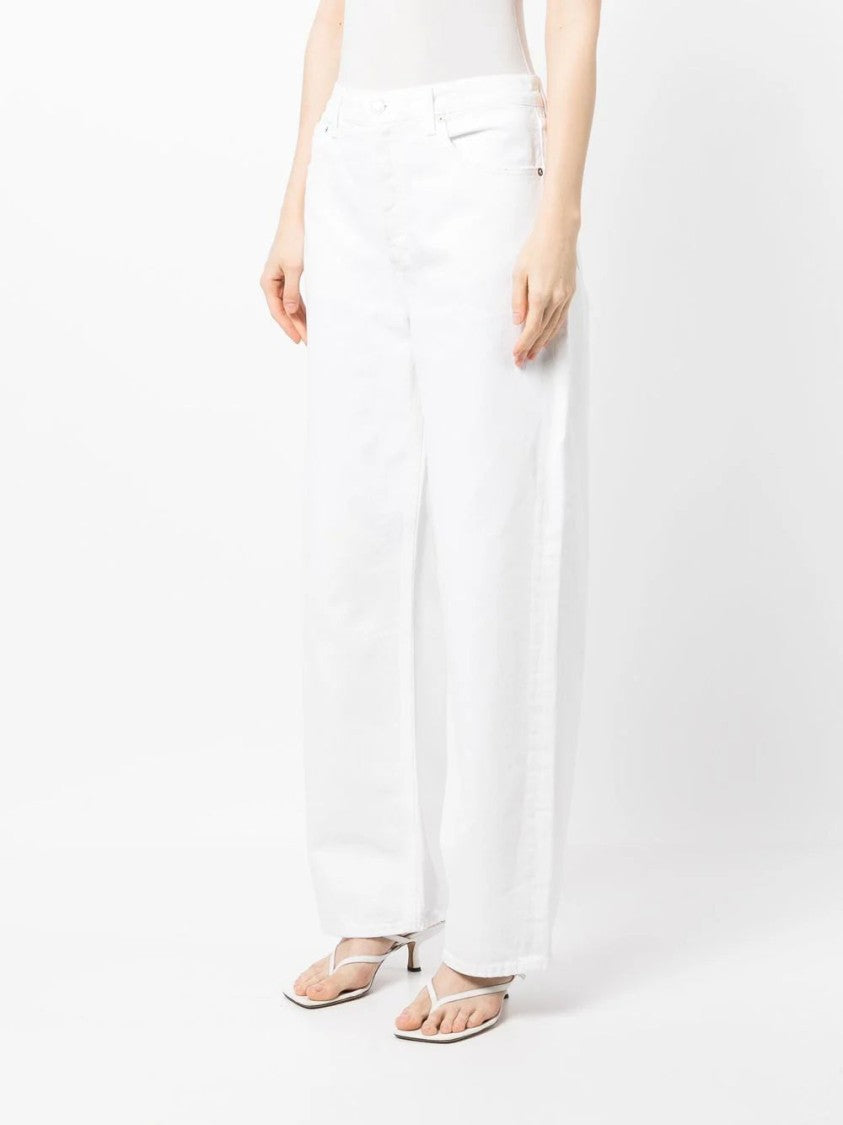 Agolde Organic-Cotton Wide-Leg Denim Trousers