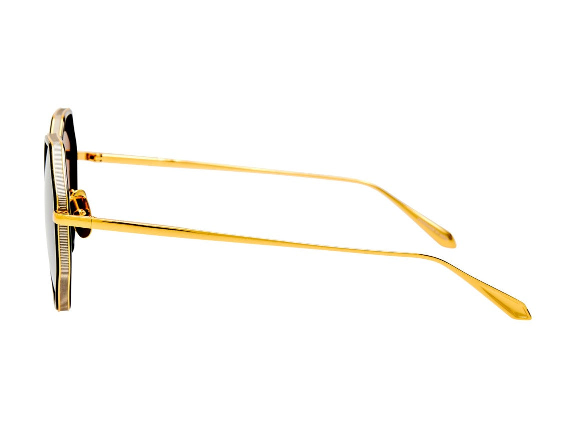 Linda Farrow Gold Lfl1709 Gradient Octagonal Sunglasses