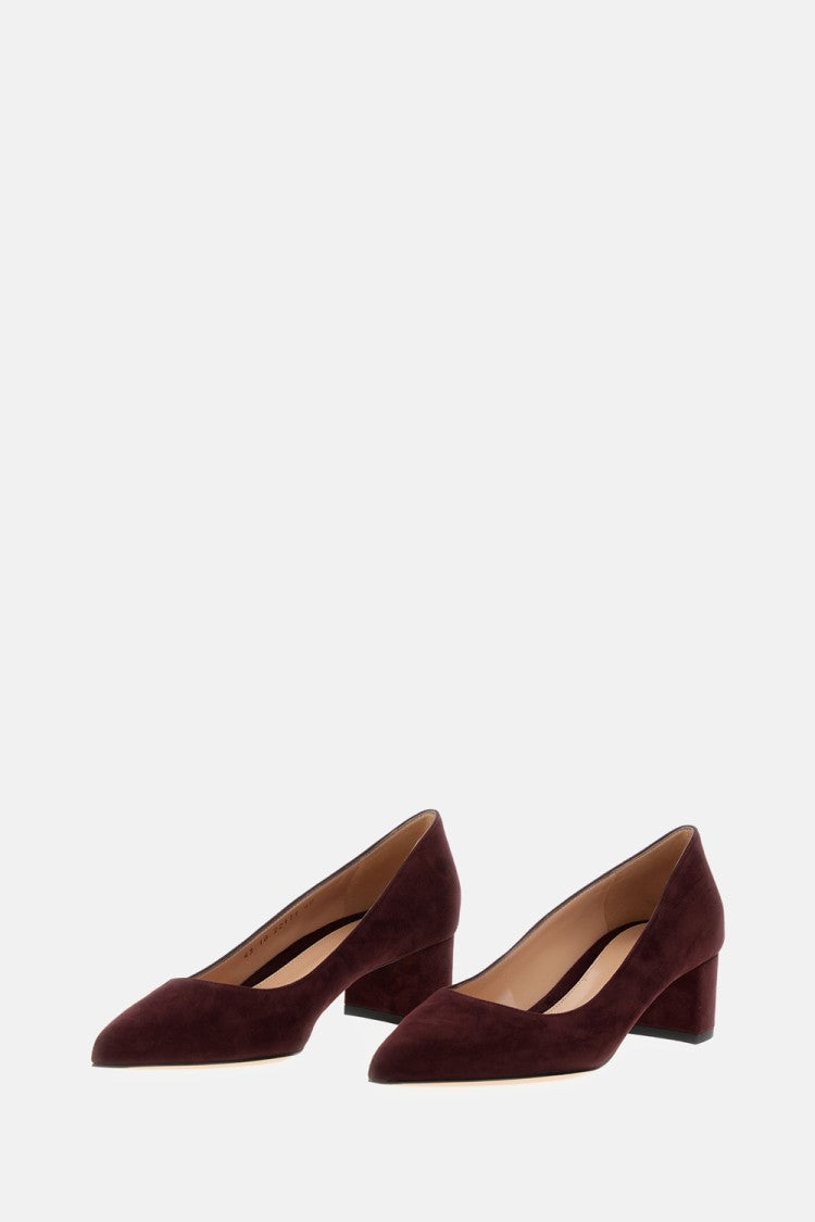 Gianvito Rossi Brown Suede Gianvito Rossi Pumps With Block Heel