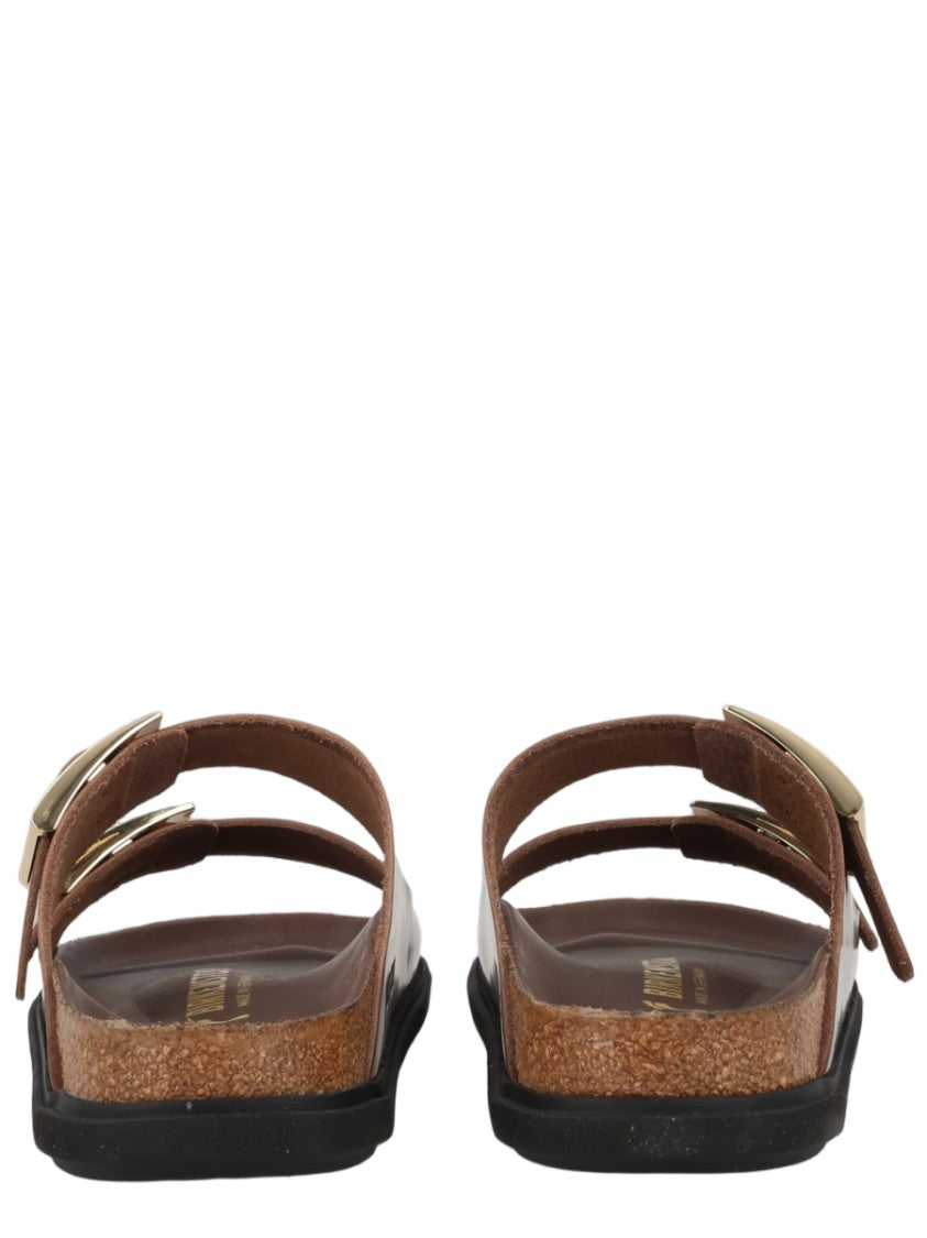 Birkenstock Neutrals Arizona Droplet Gold Buckles Leather Sandals