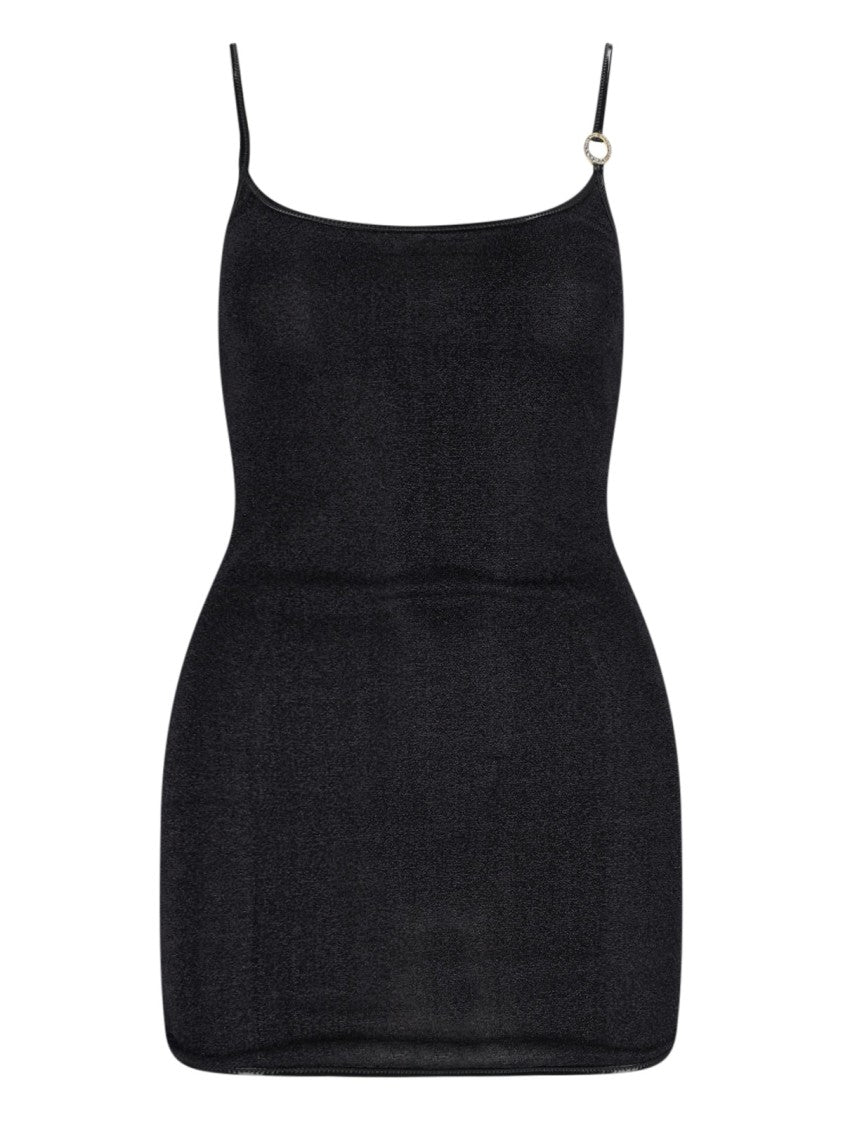Oséree Lumière Belt' Mini Dress – Black