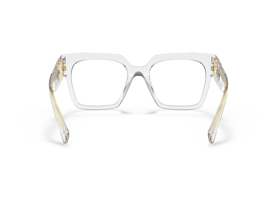 Miu Miu Transparent Oversized Square Acetate Frame Eyeglasses